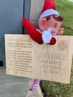 Elf prop postcard