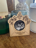 Pregnancy announcement wooden photo frame with magnet