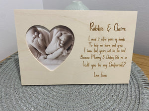 Will you be my godparents?