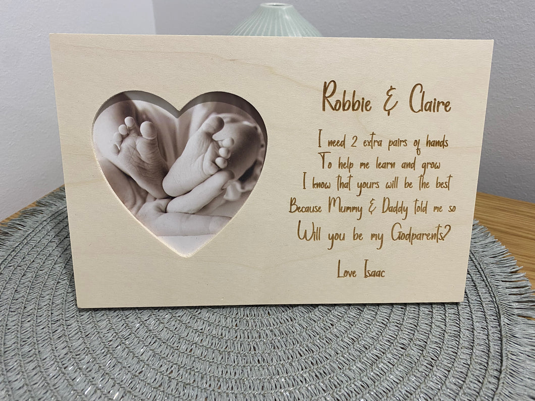 Will you be my godparents?