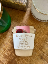 Load image into Gallery viewer, Coffee shape gift card holder for Mother’s Day / grandparents