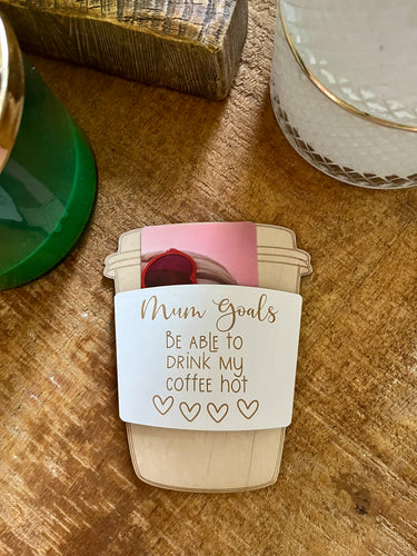 Coffee shape gift card holder for Mother’s Day / grandparents