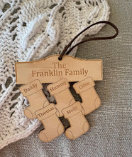 Load image into Gallery viewer, Family Christmas stocking decoration