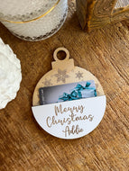 Gift card holders for Christmas, tree decoration