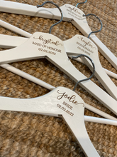 Load image into Gallery viewer, Engraved wedding hangers