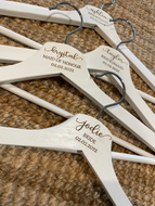Engraved wedding hangers