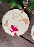 Across the miles Christmas tree decoration