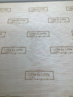 30 x30 engraved logo board for product photo / market