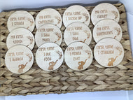 Baby first milestones wooden discs 