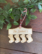 Family Christmas boot decoration
