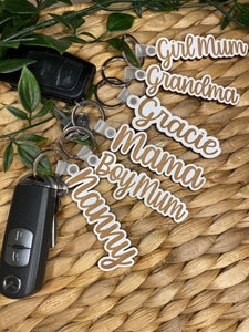 Keyrings for Mother’s Day/ Father’s Day / bag tag personalised
