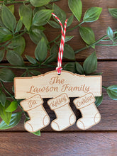 Load image into Gallery viewer, Family Christmas boot decoration