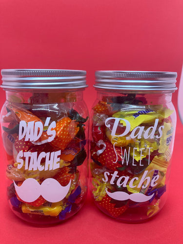 Lolly mason jars with wrapped sweets