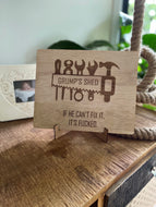 Workshop plaque / sign