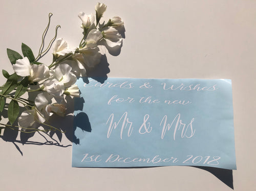 Personalised Wedding Decal For Wishing Well