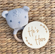 He’s Here, She’s Here Reversible Announcement Disc