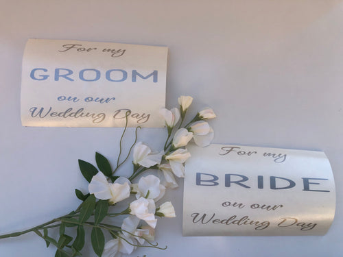 Decals For Bridal/ will you be my bridesmaid/ grooms  Boxes