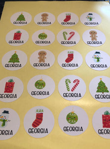 Personalised Christmas Stickers