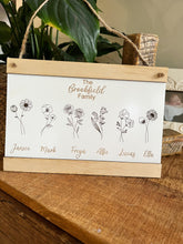 Load image into Gallery viewer, Birth Flower Plaque