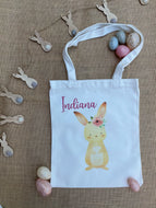 Personalised Easter bunny totes with Free bunny feet stencil