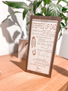 Stepped up Dad frame Birthday / Fathers Day