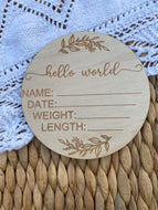 Hello world announcement disc