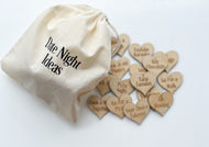 Valentine, birthday Date Night hearts and tickets