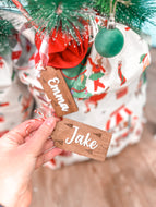 Personalised stocking tag