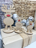 Christmas reindeer/ gnome/initial place names