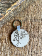 Original artwork on a keyring